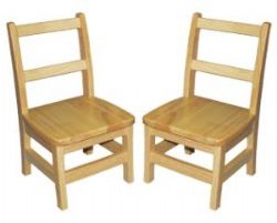 12'' Hardwood Ladderback Chairs Assambled
